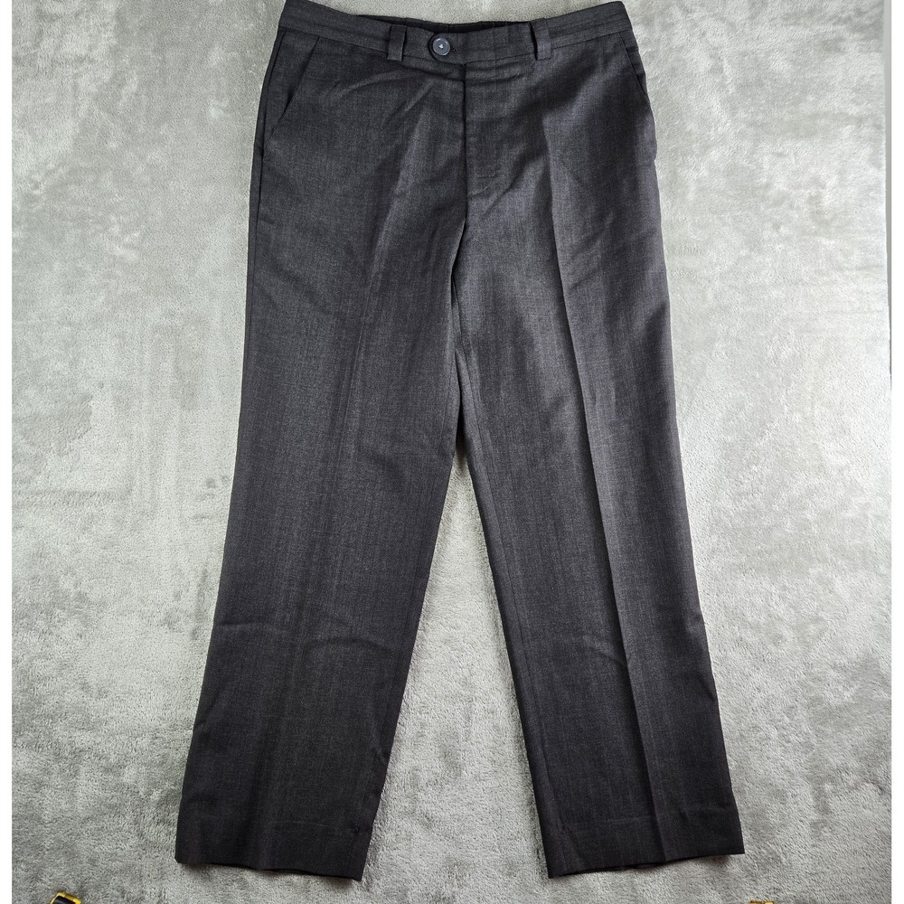 Linea Naturale Pants Mens 34x31 Gray Wool Bozalla & Lesna Business Formal Dressy